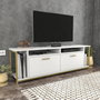 Hanah Home Soporte de TV Blanco y Dorado
